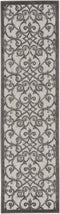 Gray and Charcoal Indoor Outdoor Runner Rug